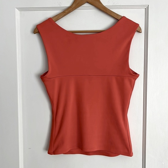 Cache Tangerine elevated Tank top. Soft stretchy wide shoulder straps. LARGE - Picture 6 of 8